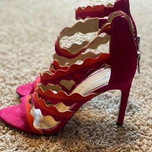 Jessica Simpson Fuchsia Strappy Heels